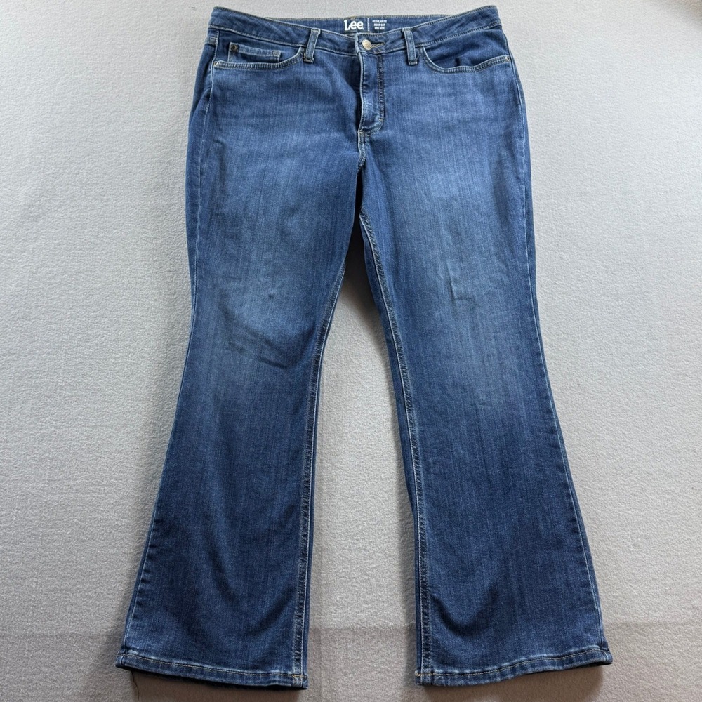 Lee Boot Cut Jeans Womens 16P Blue Mid Rise Regular Fit 36x28